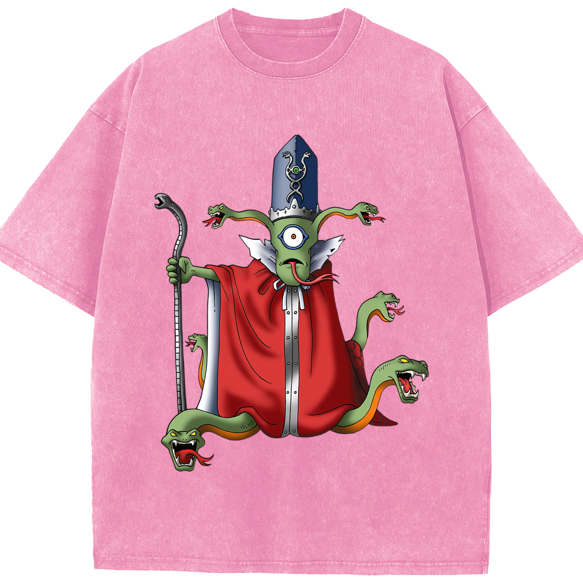 （画像用） ドラゴンクエスト Doragon Kuesuto Dragon Quest 綿100% ヴィンテージ風 半袖Tシャツ（フロントプリント）